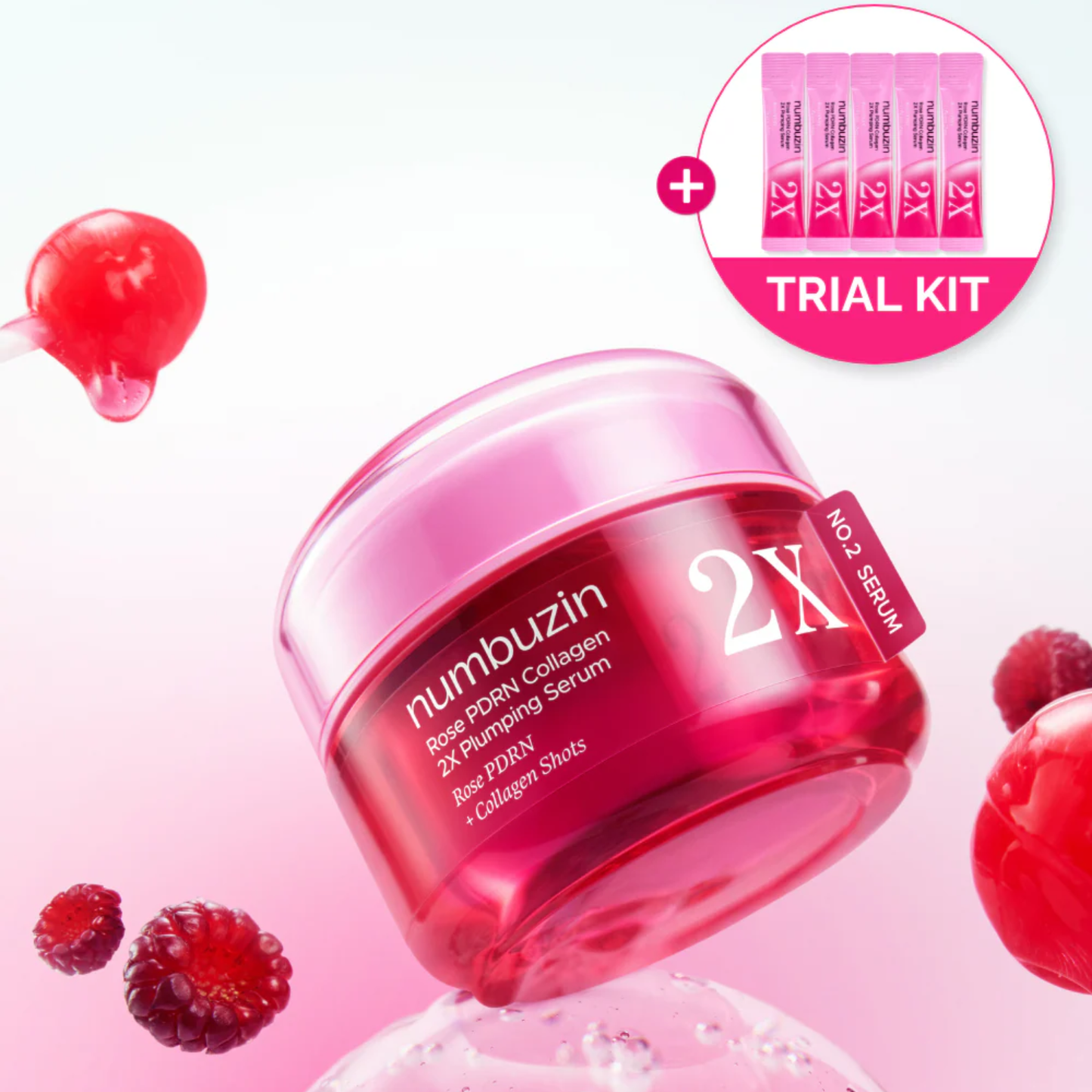 No.2 Rose PDRN Collagen 2X Plumping Serum